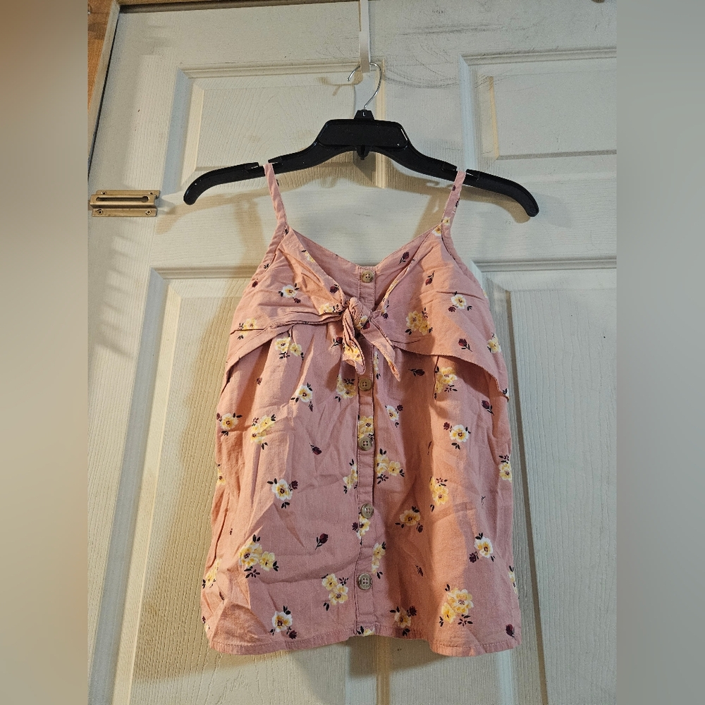 ABERCROMBIE KIDS FLORAL CAMI TOP: PINK: GREAT CONDITION: SIZE 13/14